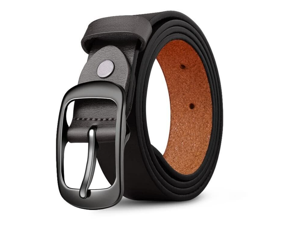 Genuine Leather Belts for Men Dress Causal Mens Belt, Black Color & Many Sizes